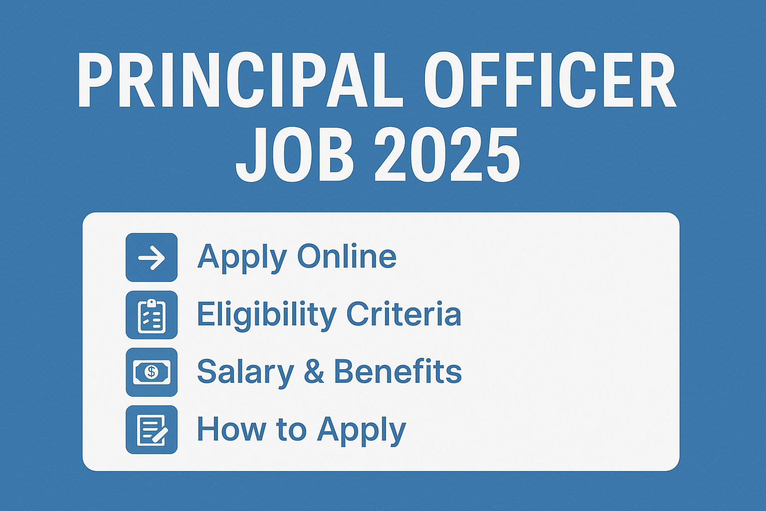 Principal Officer job