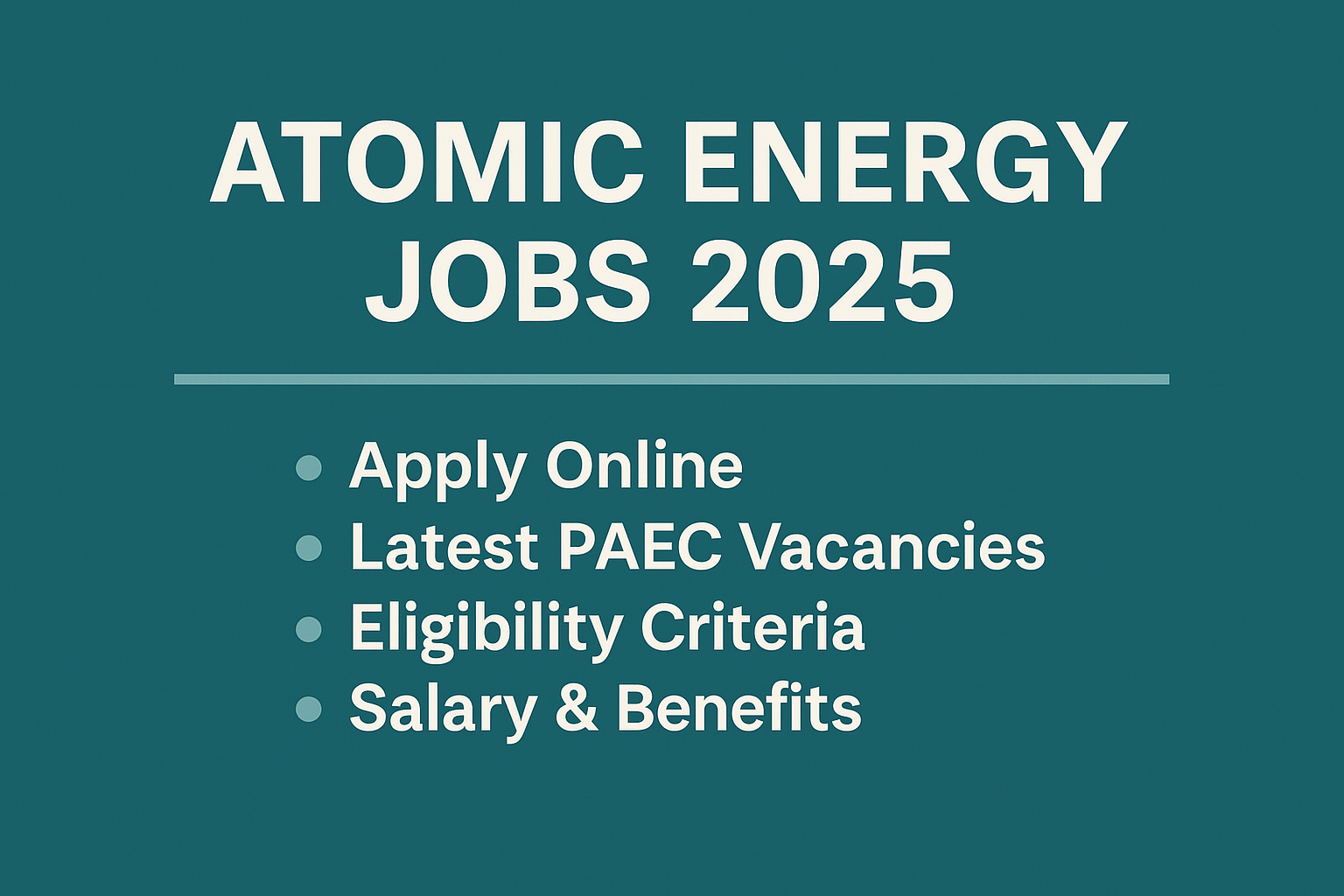 Atomic Energy Jobs 2025